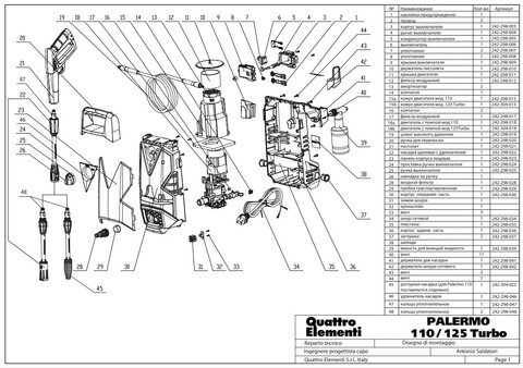 Корпус QUATTRO ELEMENTI PALERMO110/125Turbo передняя часть (242-298-030)