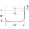 Geberit Smyle 500.228.01.1 Раковина, 60x48см, белый