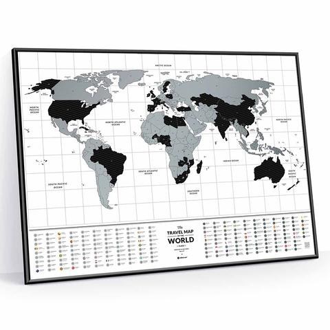 Скретч-карта мира Travel Map Flags World