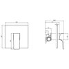 Villeroy&Boch Square TVS125002000K5 Однорычажный смеситель скрытого монтажа, цвет: чёрный (ДО ОКОНЧАНИЯ ОСТАТКОВ)