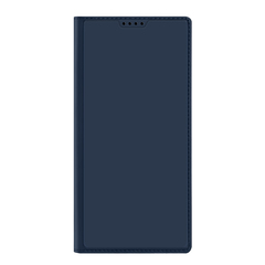 Чехол книжка из PU кожи синего цвета от Dux Ducis для Samsung Galaxy S25 Ultra, серия Skin Pro Series Case