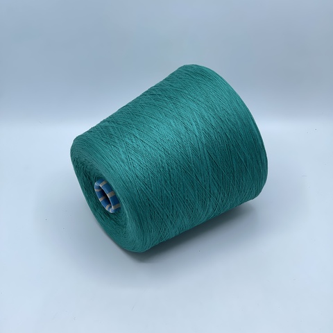 Бобинная пряжа,Cotton combed, 1693м. 100%Хлопок, Водяной зеленый (6019), 39130
