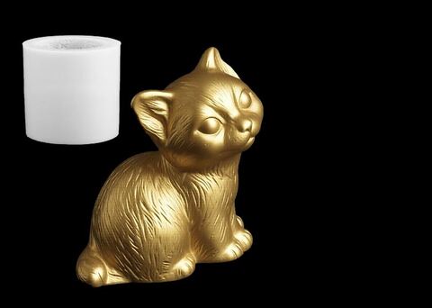 Силиконовый молд Котенок 3 D