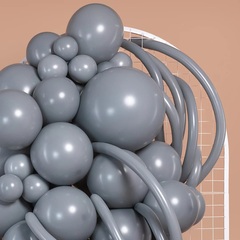 Шар S ШДМ 260/ 5*150 см, Пастель, Холодный графит (082), 50 шт.