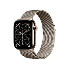 Умные часы Apple Watch Series 11 GPS + Cellular, 42mm, Gold Titanium Case with Natural Milanese Loop