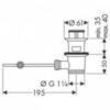 Hansgrohe 94139000 Донный клапан