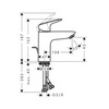 Hansgrohe Logis 71104000 Смеситель для раковины однорычажный с донным клапаном