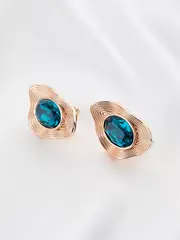 Серьги Адриана с синими кристаллами