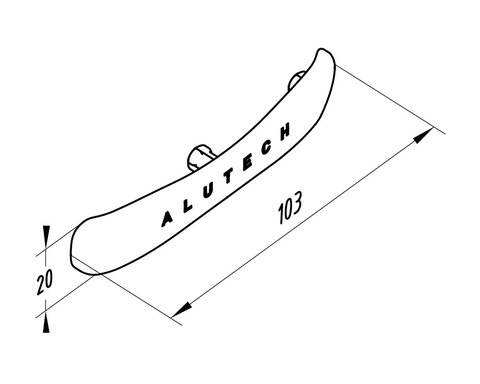 Крышка для комплекта ручек RLG004-02P (RAL 5010), RLG004.226.04 ALUTECH