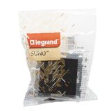 Выключатель двухклавишный - Legrand SUNO - 10АХ 250В безвинтовые зажимы - Антрацит — фото 2