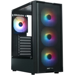 Корпус Midi-Tower XASTRA A301 4FRGB, черный (A301-BK-FC120FRGB-4F-GL)