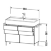 Duravit Vero Air VA658801111 База под раковину 584x984x431мм, напольная, Oak Cashmere