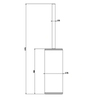 Gessi 316 54744#239 Ершик напольный, цвет: steel brushed