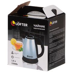 Чайник электрический Lofter, H3, шоколадный, 1.8 л, 1500 Вт, скрытый нагревательный элемент, металл