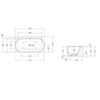 Duravit Luv 700433000000000 Ванна из минерального литья 1800x950мм, пристенный вариант панели, с ножками, цвет белый (без слива-перелива)