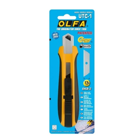 OLFA UTC-1, 17.5 мм, двухкомпонентный корпус, нож с трапециевидным лезвием (OL-UTC-1)