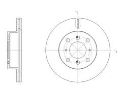 Диск тормозной вентилируемый G-brake  GR-20527