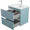 BelBagno KRAFT 39-500/390-2C-SO-AO База под раковину подвесная с фрезерованными ручками по всей длине фасада с 2 выкатн. ящ.,Голубой Мат.,500x395x500