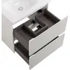 BelBagno UNO-600-2C-SO-BO База под раковину подвесная с фрезерованными ручками по всей длине фасада с двумя выкатн. ящ., Bianco Opaco, 600x455x608