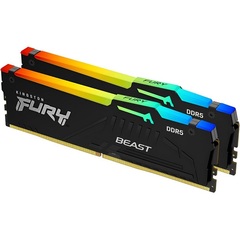 Оперативная память DIMM DDR5 32Gb, 5600Mhz, 2x16Gb, Kingston FURY Beast RGB (KF556C40BBAK2-32)