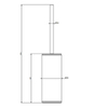 Gessi 316 54744#707 Ершик напольный, цвет: brushed black metal pvd