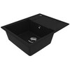 Lemark Imandra 9910019 Кухонная мойка 640 врезная прямоугольная с крылом из кварцгранита цвет: Антрацит