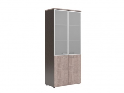 XHC 85.7 Шкаф комбинированный со стекло-дверями в раме (850х410х1930)