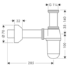Hansgrohe 52010000 Сифон для раковины
