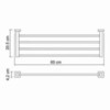 WasserKRAFT Lippe K-6511 Полотенцедержатель с полкой, цвет: хром