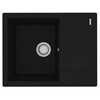 Lemark Imandra 9910019 Кухонная мойка 640 врезная прямоугольная с крылом из кварцгранита цвет: Антрацит