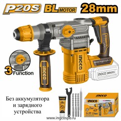 Аккумуляторный перфоратор BL 20В, 4,5Дж без АКБ и ЗУ SUPER INGCO CRHLI20288 INDUSTRIAL