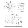 Duravit White Tulip 2817300007 Писсуар 320х340 мм., без смывного края, с вытяжкой, подача воды сзади, сток горизонтальный, с "мушкой", цвет белый