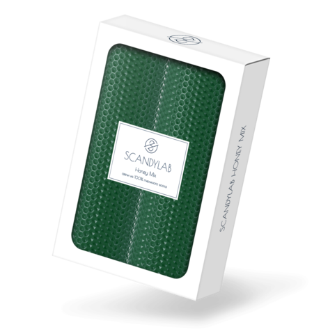 Набор из 2 натуральных свечей SCANDYLAB Honey Mix Dark green