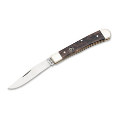 Фото Складной нож Boker Trapper Bone Buckskin, сталь С75, рукоять кость/никель
