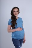 Футболка для беременных 09603 синий