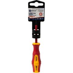 Отвертка диэлектрическая КОБАЛЬТ Ultra Grip PH-0 х 60 мм CR-V, двухкомпонентная рукоятка ( (646-485)