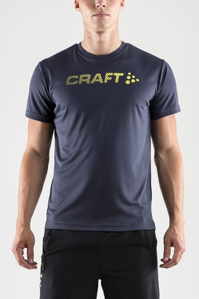 CRAFT PRIME RUN LOGO мужская беговая футболка Gravel/Snap 2018 - 2