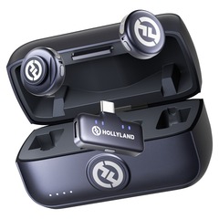 Беспроводной петличный микрофон Hollyland LARK M3 (2 TX + 1 RX USB-C + кейс), Серый | Space Gray