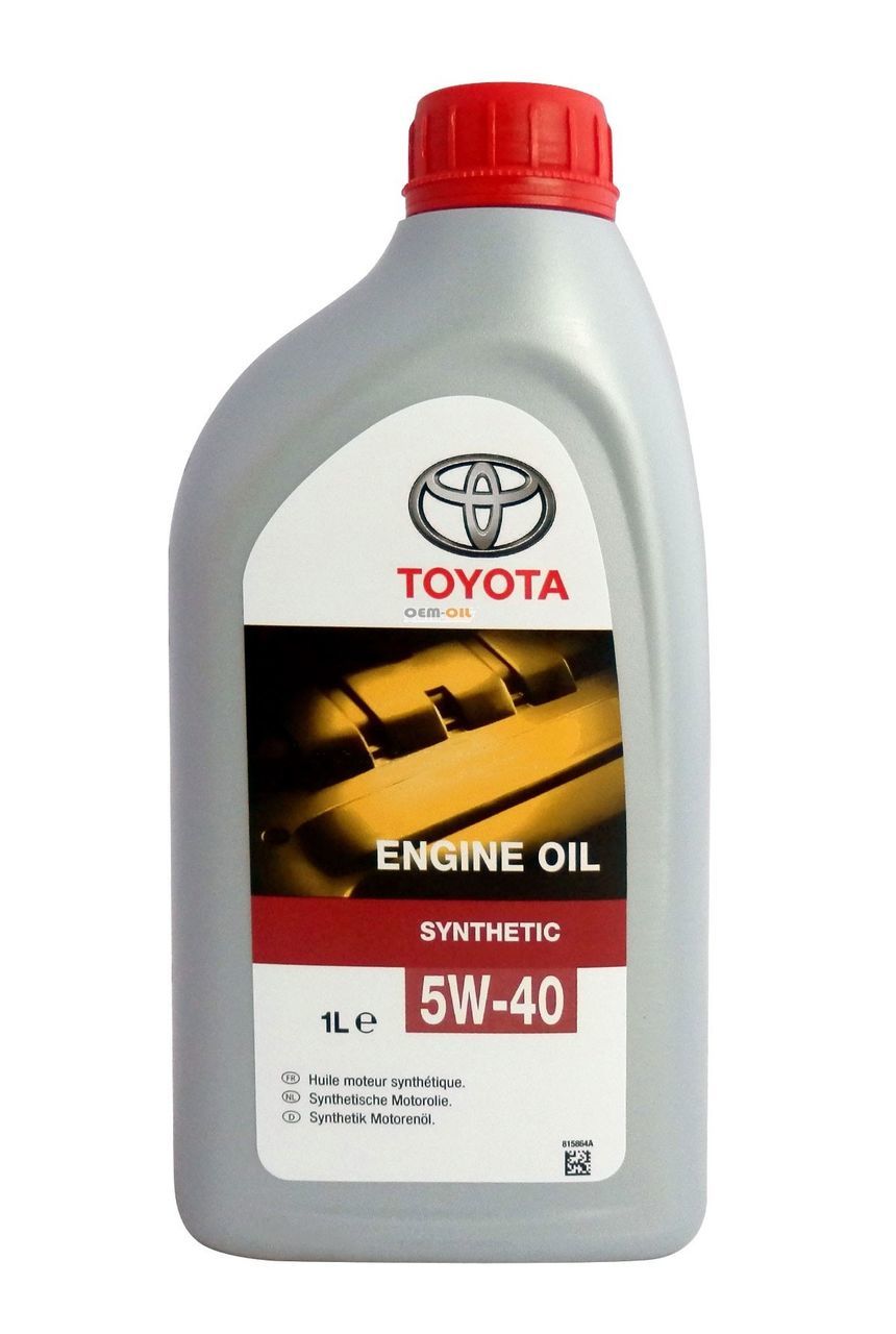 Моторное масло Toyota Engine Oil 5W40 синтетическое 1л