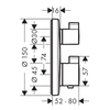 Hansgrohe Ecostat S 15758700 Термостат с запорным вентилем, СМ, мб