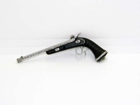 Miniature French duel pistol 19 century