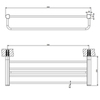 Gessi Rilievo 59407#299 Полка с полотенцедержателем, 60 см, цвет: nero XL