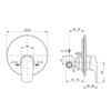 Ideal Standard Ceraflex A6757AA Смеситель встраиваемый на 1 потребителя со встраиваемой частью