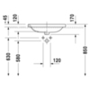Duravit DuraStyle 374560000 Раковина встраиваемая сверху, с переливом, 560х455 мм , с 1 отв под смеситель, цвет белый
