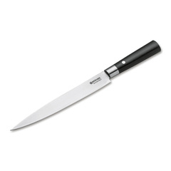 Фото Кухонный нож слайсер для нарезки Boker, сталь VG-10 в обкладках из дамасской стали, рукоять дерево