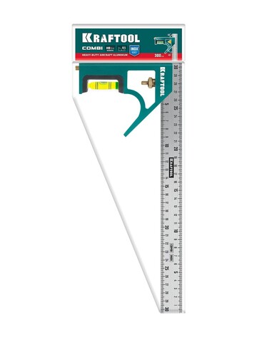 KRAFTOOL Combi 300 мм, Комбинированный многофункциональный угольник (34371)