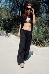 ZARA БРЮКИ BARREL — ZW COLLECTION, ЧЕРНЫЙ
