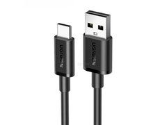 Кабель UGREEN L309 (85201) USB-A to USB-C Charging 3A Max Cable, 1м, черный
