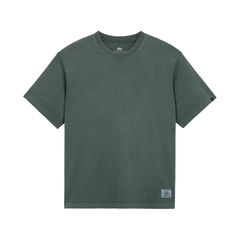 Футболка Alpha Industries Essential Relaxed Fit Tee Battlewash Deep Forest (Тёмно-зелёный)