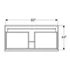 Geberit Renova Plan 869500000 Тумба под раковину, 98.8x58.5x47.3см, Белый / Высокоглянцевое покрытие